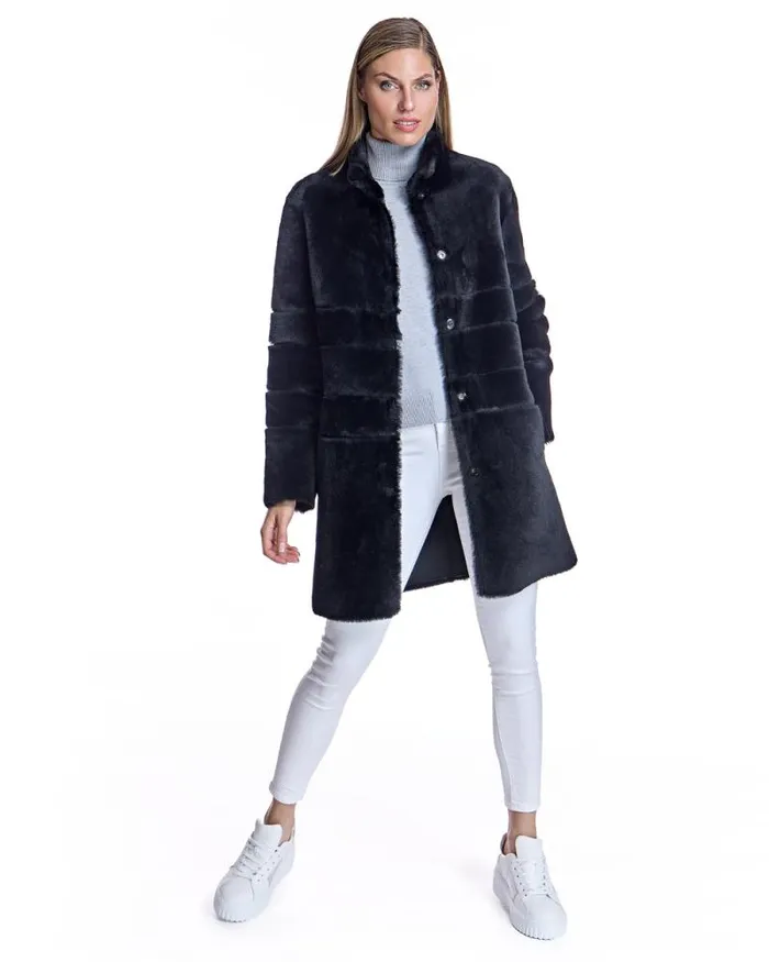 Coats Women039s Maximilian Horizontal Shearling Jacket