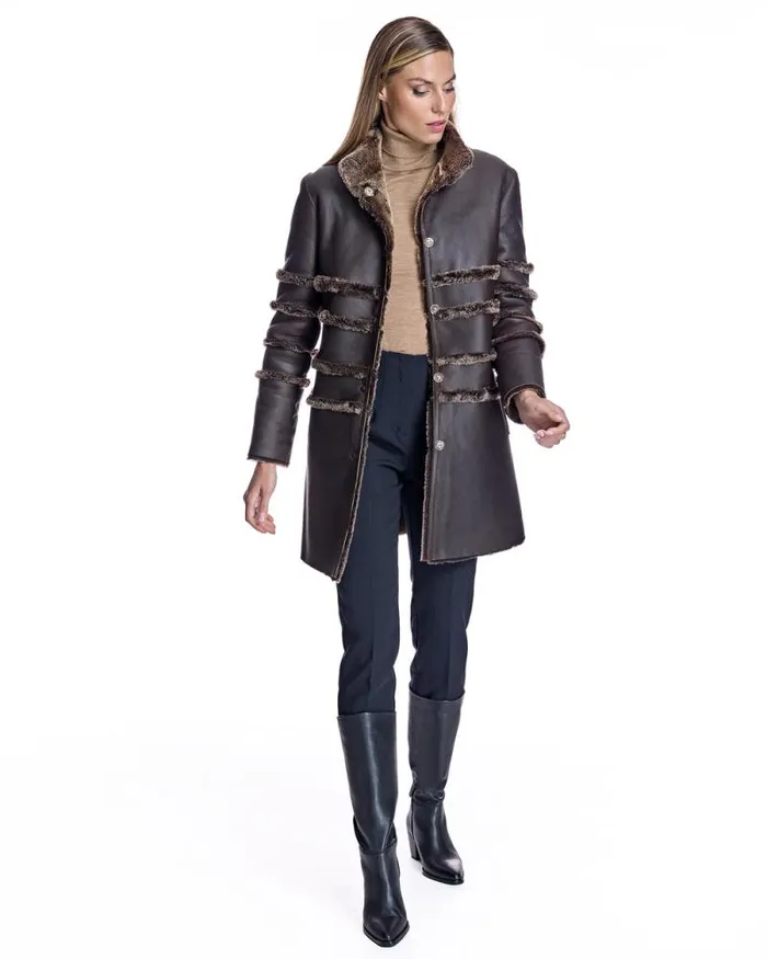 Coats Women039s Maximilian Horizontal Shearling Jacket