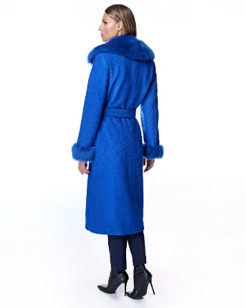 Coats Women039s Maximilian Julia and Stella FurTrimmed Wool Coat