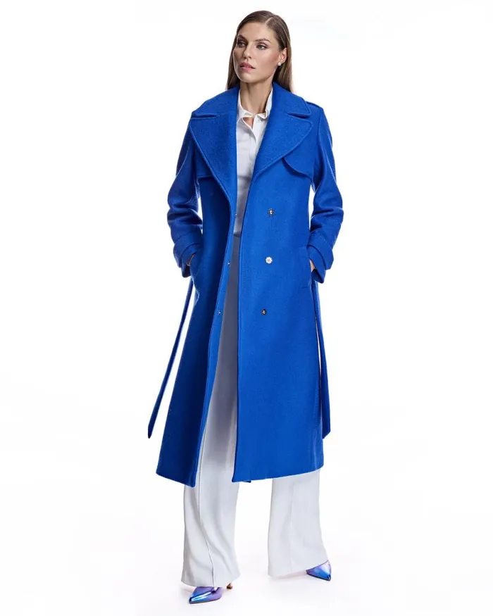 Coats Women039s Maximilian Merino Wool Belted Trench Coat
