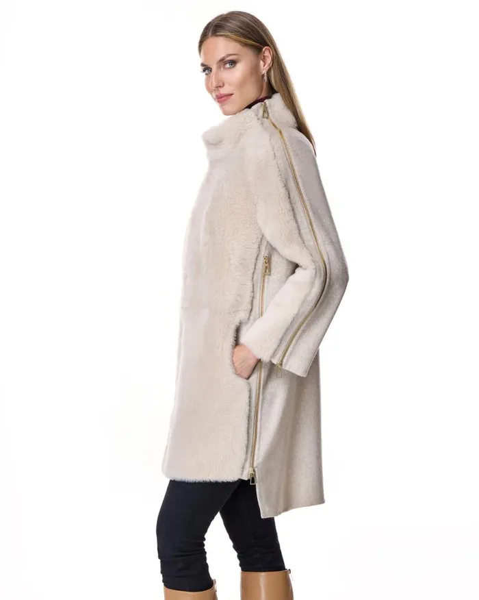 Coats Women039s Maximilian Mixed Media Shearling Coat