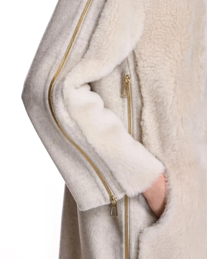 Coats Women039s Maximilian Mixed Media Shearling Coat