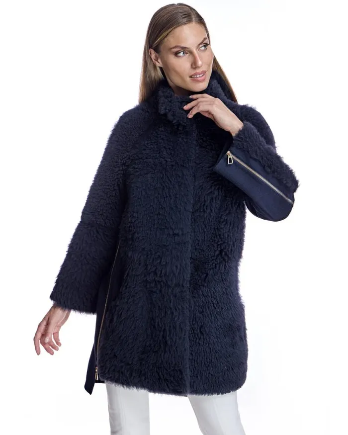 Coats Women039s Maximilian Mixed Media Shearling Coat