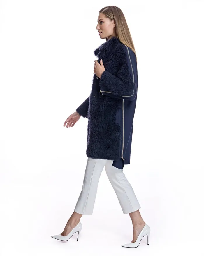 Coats Women039s Maximilian Mixed Media Shearling Coat