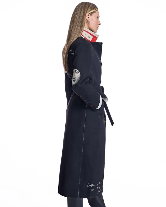 Coats Women039s Maximilian Polyblend Stitched Trench Coat