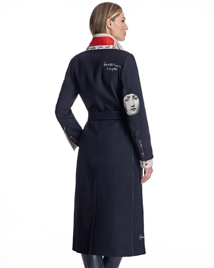 Coats Women039s Maximilian Polyblend Stitched Trench Coat