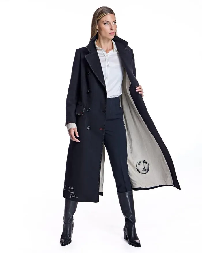 Coats Women039s Maximilian Polyblend Stitched Trench Coat