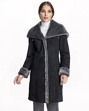Coats Women039s Maximilian Shearling Lamb Hooded Coat