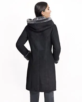 Coats Women039s Maximilian Shearling Lamb Hooded Coat
