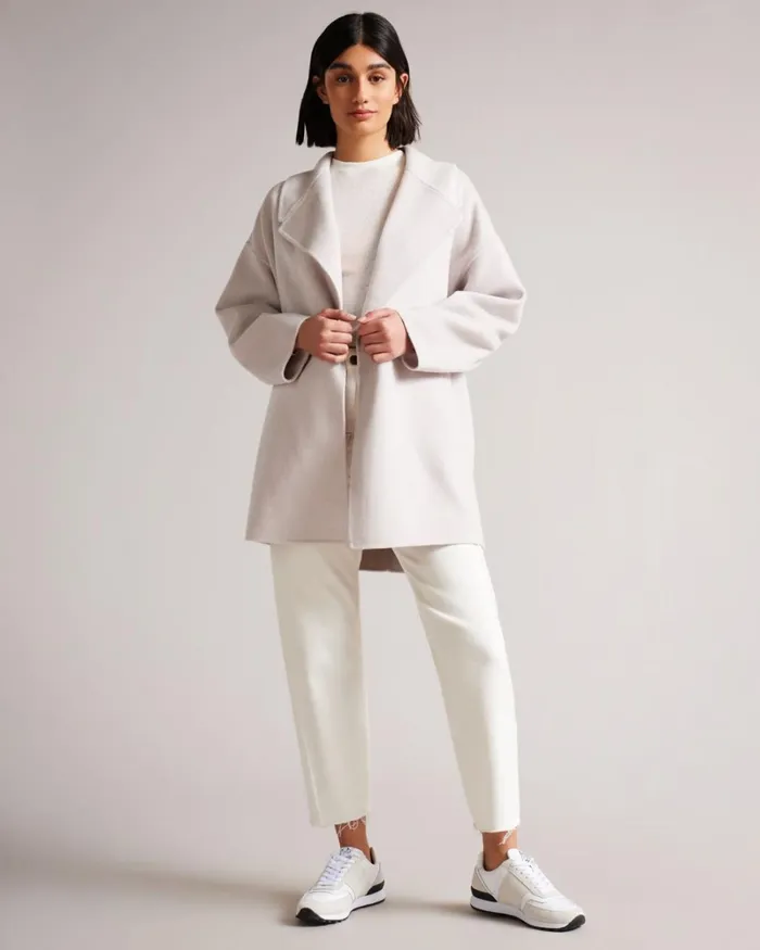 Cocoon Coat With Oversized Collar Pink Women Ted Baker Coats and Jackets Cocoon Coat With Oversized Collar Pink Women Ted Baker Coats and Jackets