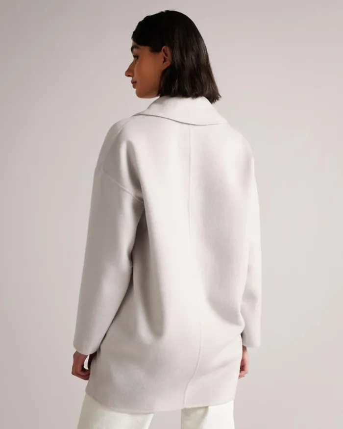 Cocoon Coat With Oversized Collar Pink Women Ted Baker Coats and Jackets Cocoon Coat With Oversized Collar Pink Women Ted Baker Coats and Jackets