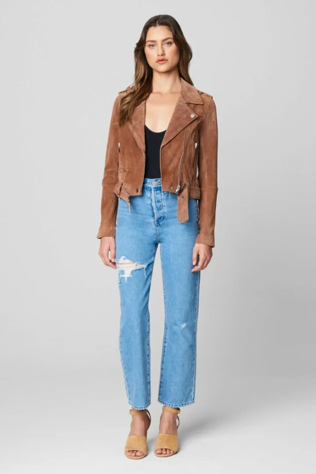 Coffee Bean Moto Jacket Women Blank NYC Jackets