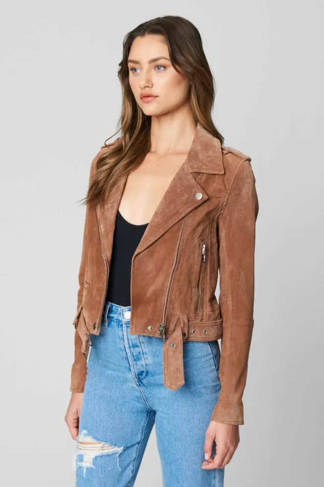 Coffee Bean Moto Jacket Women Blank NYC Jackets
