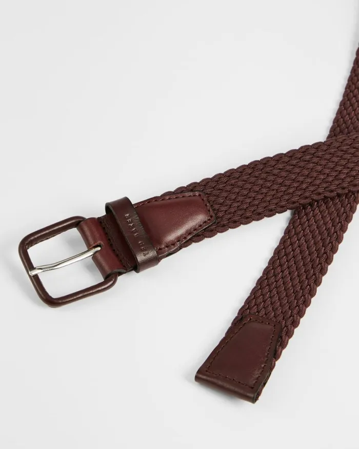 Colour Drench Elastic Belt Oxblood Men Ted Baker Belts Colour Drench Elastic Belt Oxblood Men Ted Baker Belts
