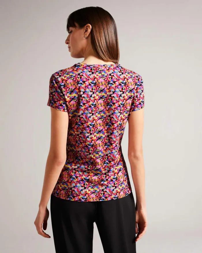 Confetti Print TShirt Black Women Ted Baker Clothing Confetti Print TShirt Black Women Ted Baker Clothing