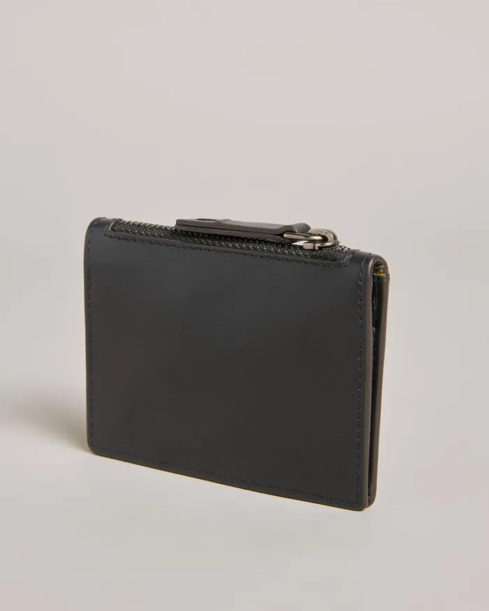 Contrast Detail Card Holder Black Men Ted Baker Wallets and Card Holders