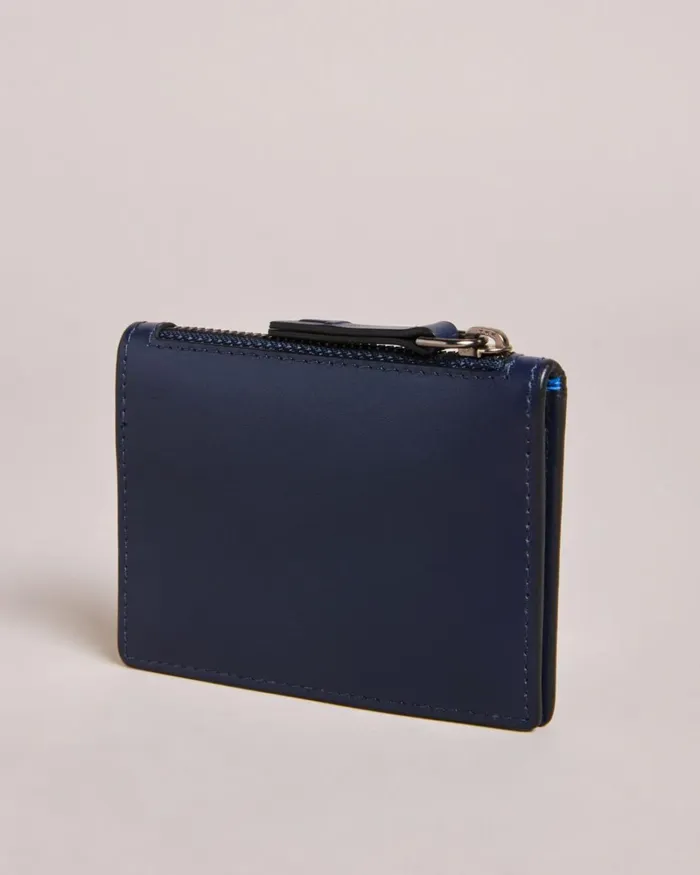 Contrast Detail Card Holder Navy Men Ted Baker Wallets and Card Holders
