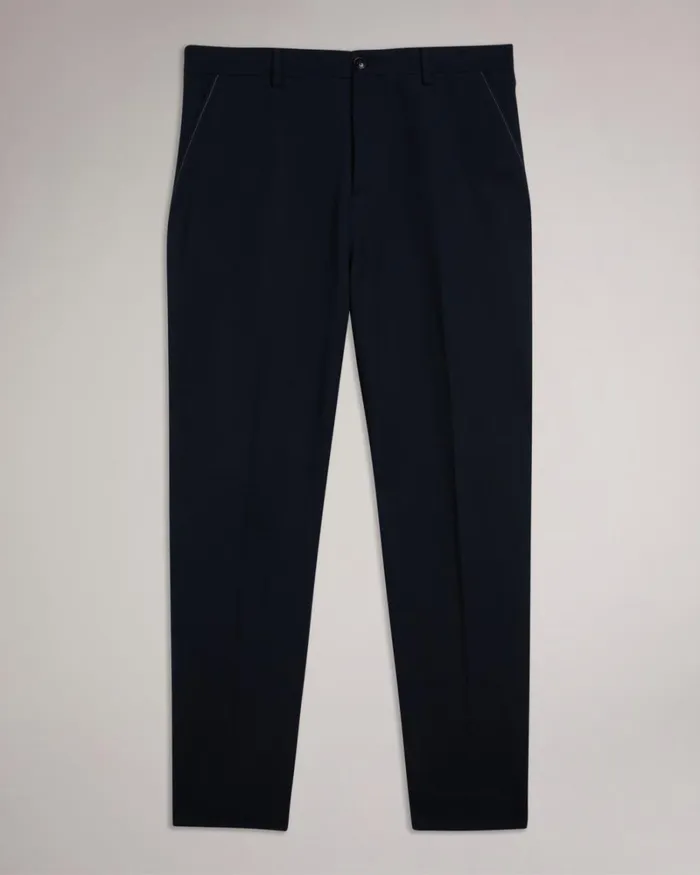 Contrast Stitch Trousers Navy Men Ted Baker Suits