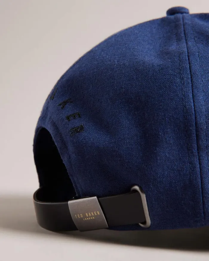 Cotton And Linen Baseball Cap Navy Men Ted Baker Hats and Caps