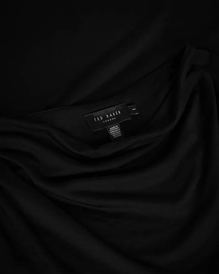 Cowl Neck Draped Top Black Women Ted Baker Clothing