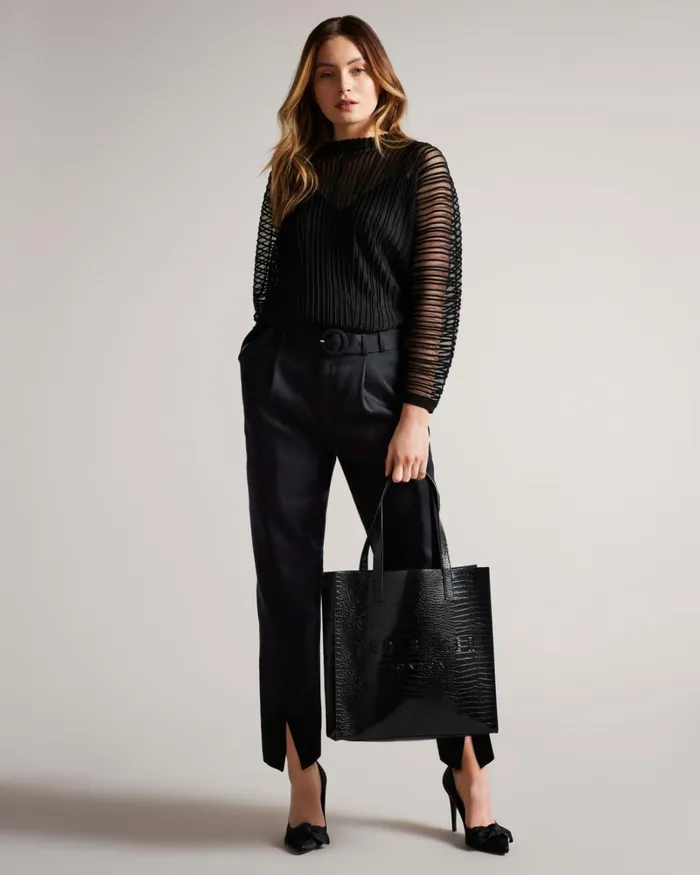 Croc Detail Large Icon Black Women Ted Baker Bags