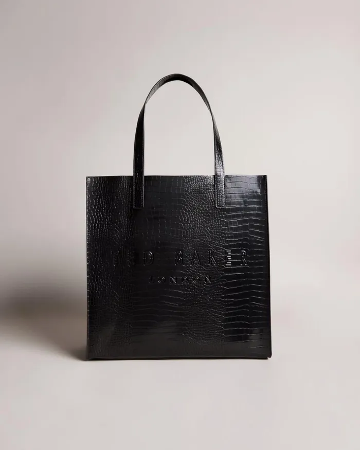 Croc Detail Large Icon Black Women Ted Baker Bags Croc Detail Large Icon Black Women Ted Baker Bags