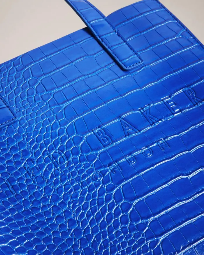 Croc Detail Small Icon Bright Blue Women Ted Baker Bags Croc Detail Small Icon Bright Blue Women Ted Baker Bags