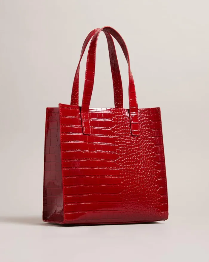 Croc Detail Small Icon Red Women Ted Baker Icon Bags and Signature Bags