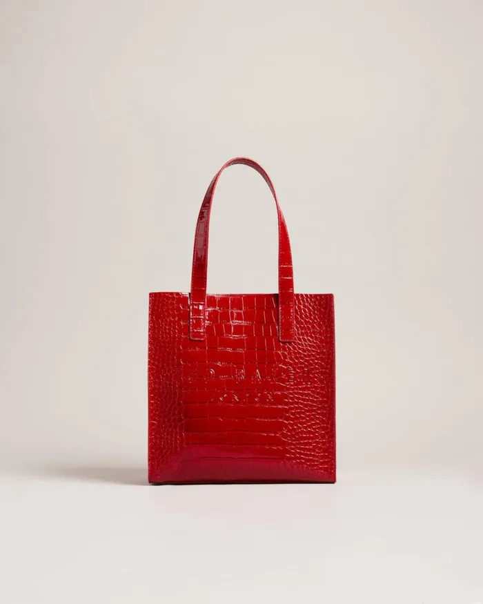 Croc Detail Small Icon Red Women Ted Baker Icon Bags and Signature Bags Croc Detail Small Icon Red Women Ted Baker Icon Bags and Signature Bags