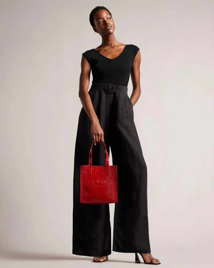 Croc Detail Small Icon Red Women Ted Baker Icon Bags and Signature Bags Croc Detail Small Icon Red Women Ted Baker Icon Bags and Signature Bags