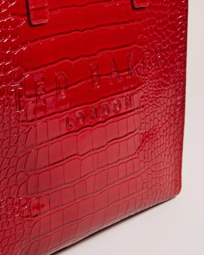 Croc Detail Small Icon Red Women Ted Baker Icon Bags and Signature Bags Croc Detail Small Icon Red Women Ted Baker Icon Bags and Signature Bags