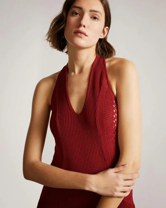 Crochet Easy Fit Maxi Dress Brown Women Ted Baker Dresses Crochet Easy Fit Maxi Dress Brown Women Ted Baker Dresses