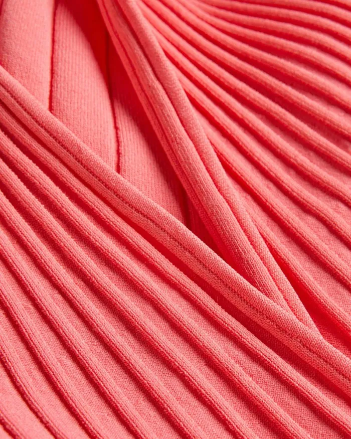 Cross Front Pleated Dress With Knit Bodice Coral Women Ted Baker Dresses Cross Front Pleated Dress With Knit Bodice Coral Women Ted Baker Dresses