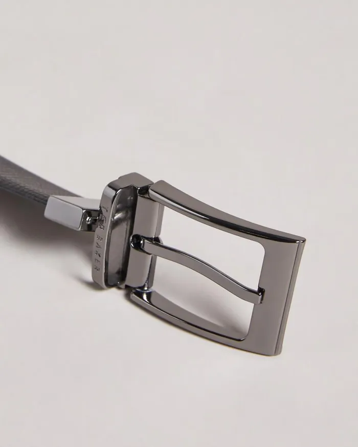 Cross Hatch Leather Reversible Belt Black Men Ted Baker Belts