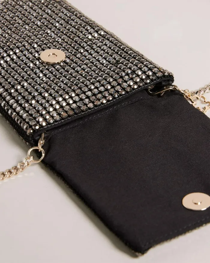 Crystal Cross Body Pouch Black Women Ted Baker Bags