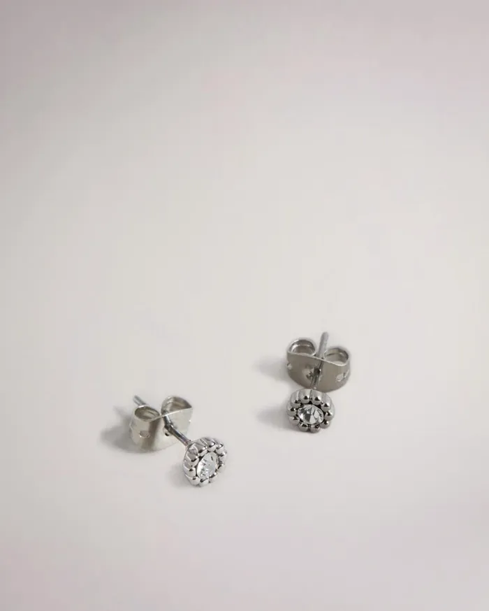 Crystal Nano Stud Earring Silver Color Women Ted Baker Jewelry