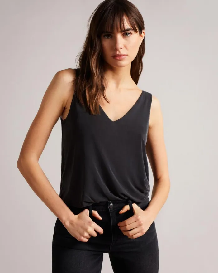 Cupro Vest Top Black Women Ted Baker Tops and TShirts Cupro Vest Top Black Women Ted Baker Tops and TShirts