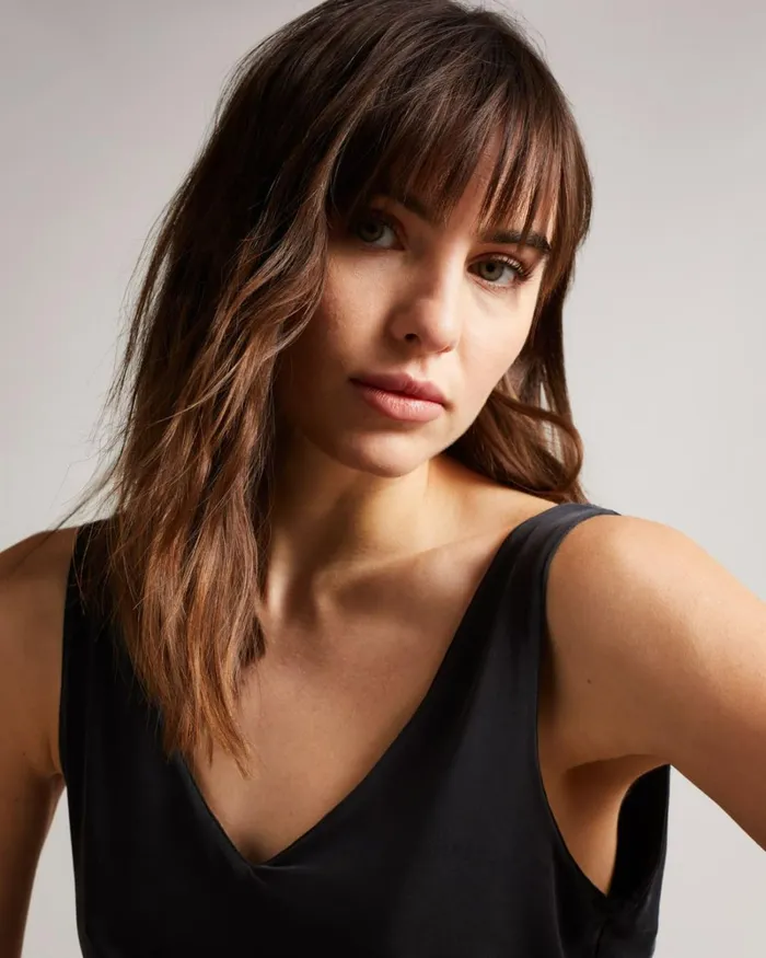 Cupro Vest Top Black Women Ted Baker Tops and TShirts Cupro Vest Top Black Women Ted Baker Tops and TShirts