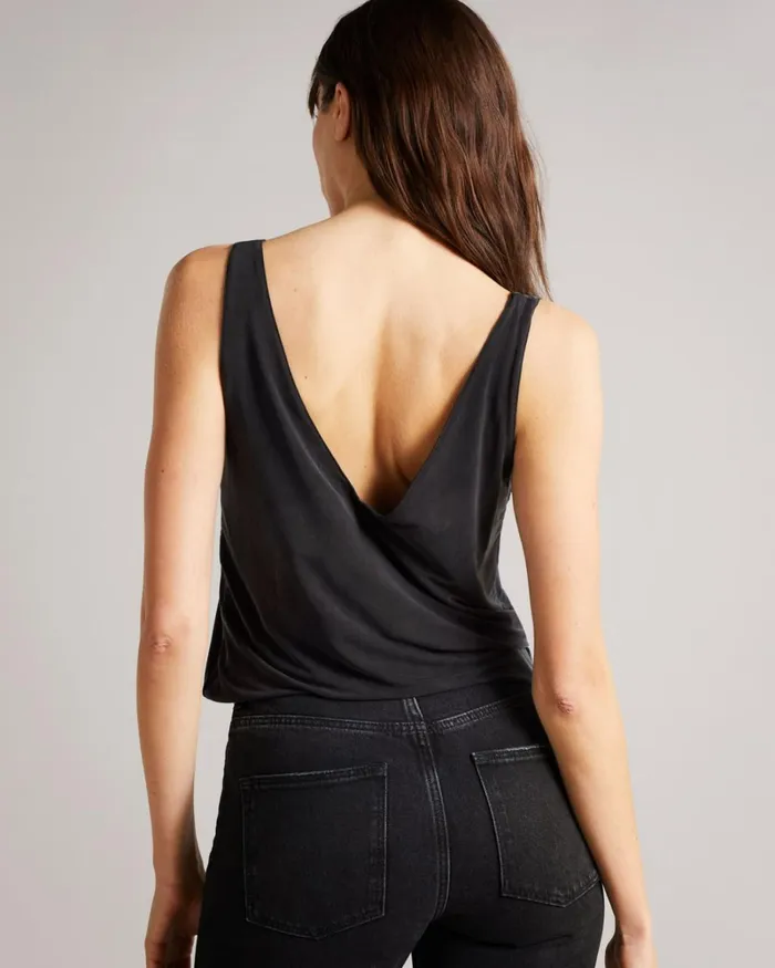 Cupro Vest Top Black Women Ted Baker Tops and TShirts Cupro Vest Top Black Women Ted Baker Tops and TShirts