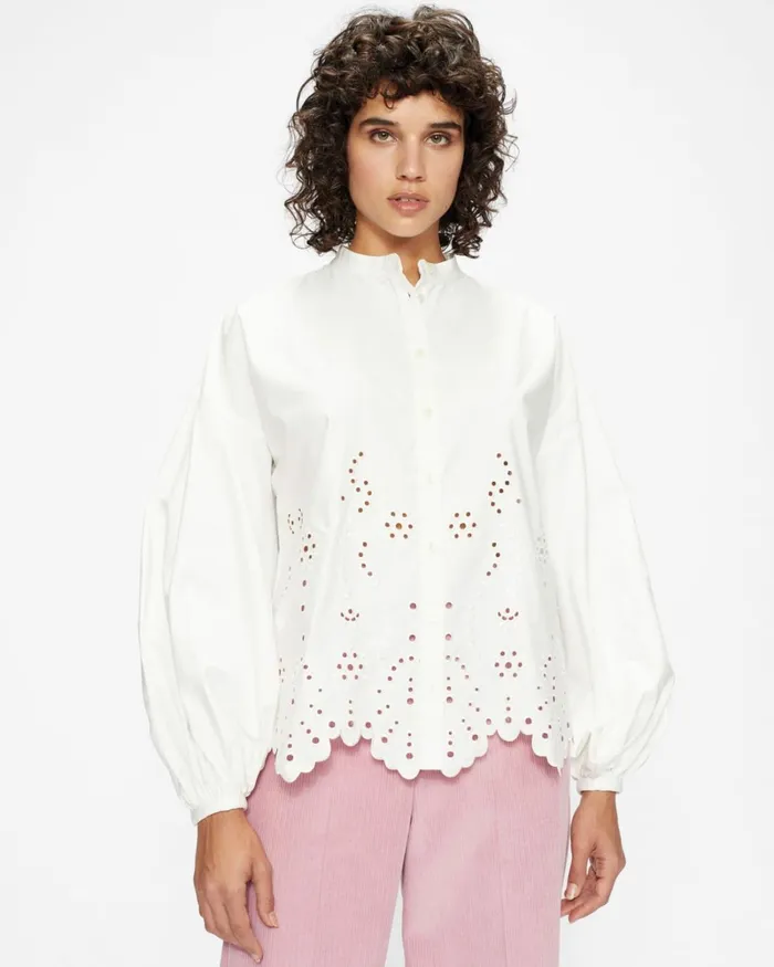 Cutout Detail Blouse White Women Ted Baker Tops and TShirts Cutout Detail Blouse White Women Ted Baker Tops and TShirts