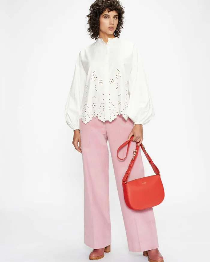 Cutout Detail Blouse White Women Ted Baker Tops and TShirts Cutout Detail Blouse White Women Ted Baker Tops and TShirts