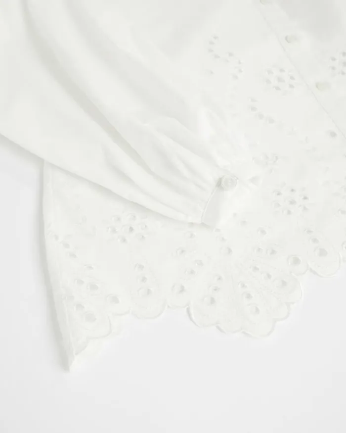Cutout Detail Blouse White Women Ted Baker Tops and TShirts Cutout Detail Blouse White Women Ted Baker Tops and TShirts