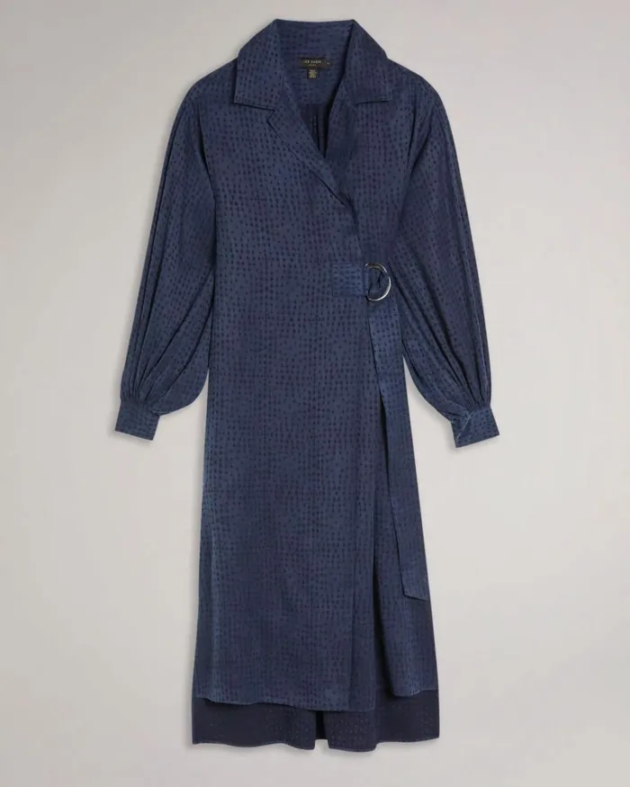 D Ring Midi Dress Dark Blue Women Ted Baker Dresses
