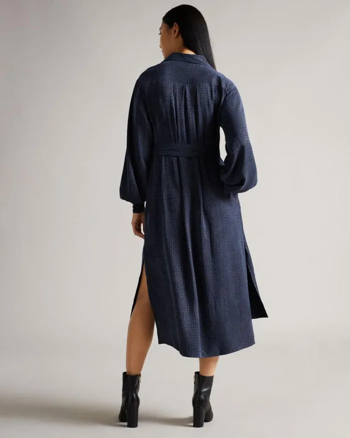 D Ring Midi Dress Dark Blue Women Ted Baker Dresses D Ring Midi Dress Dark Blue Women Ted Baker Dresses