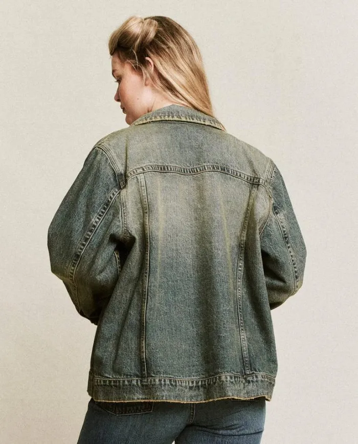 Denim Women039s The Great The Slouchy Jean Jacket Cargo Wash
