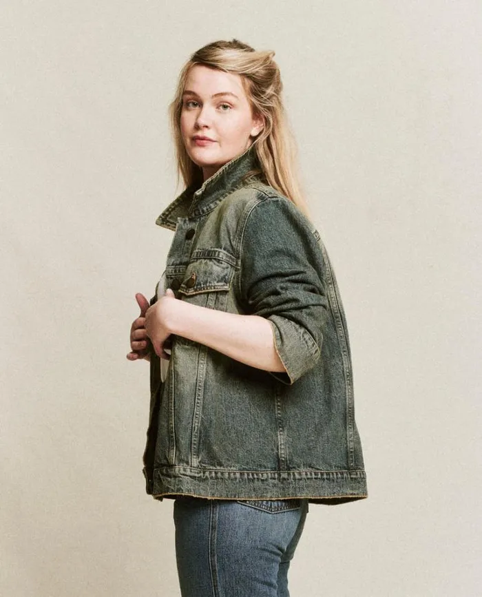 Denim Women039s The Great The Slouchy Jean Jacket Cargo Wash