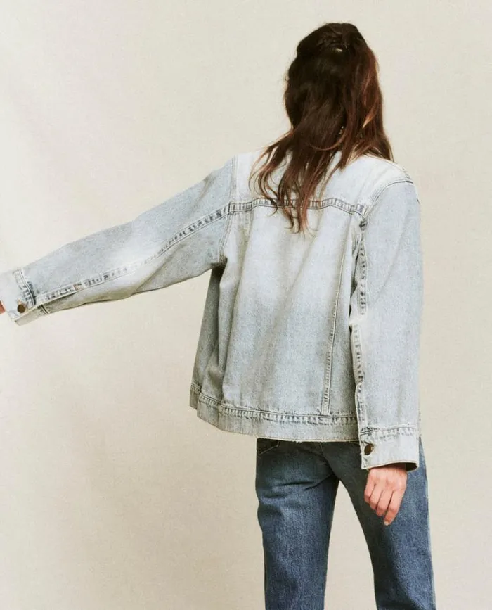 Denim Women039s The Great The Slouchy Jean Jacket Derby Wash