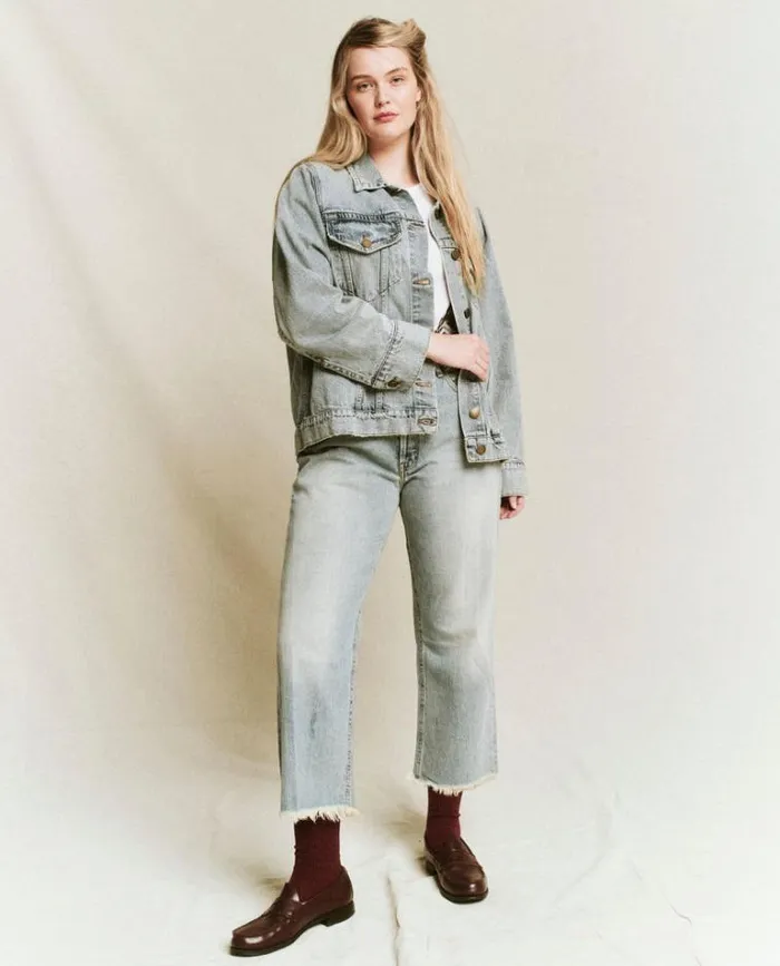 Denim Women039s The Great The Slouchy Jean Jacket Derby Wash