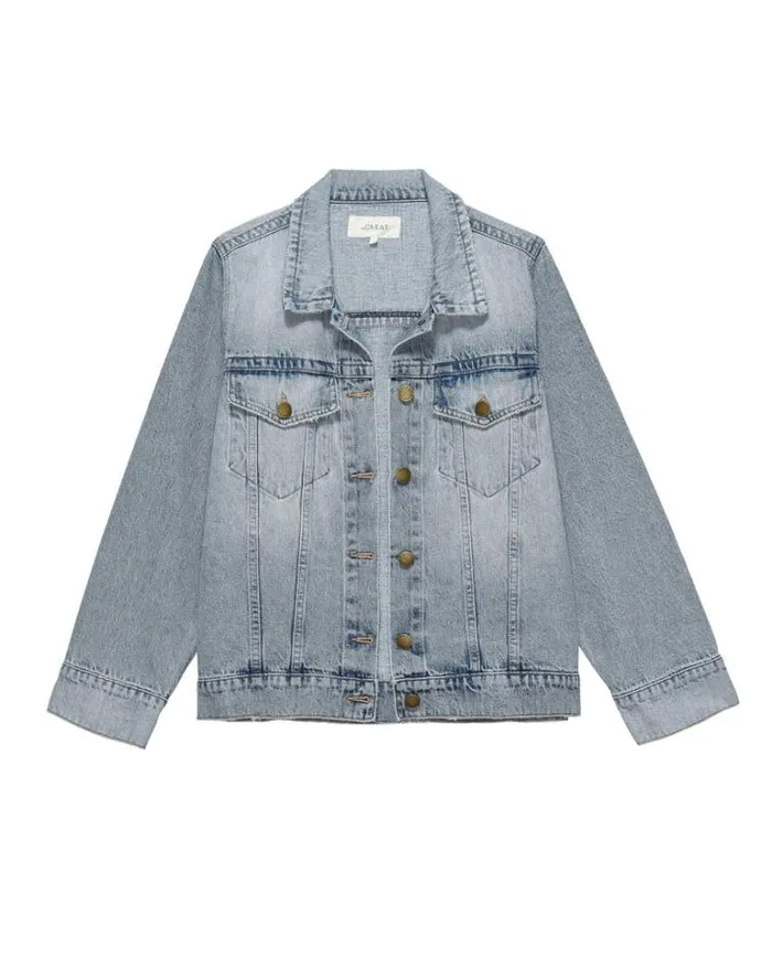 Denim Women039s The Great The Slouchy Jean Jacket Derby Wash