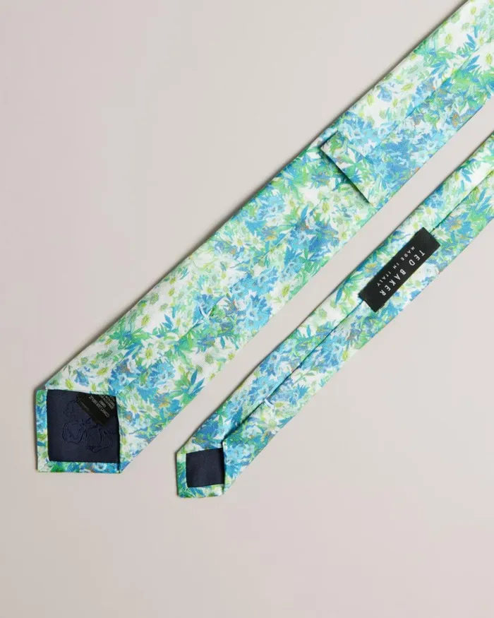 Dense Floral Printed Tie Multicolor Men Ted Baker Ties and Bow Ties